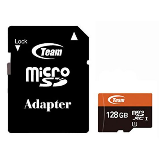  Зображення Карта пам`ятi MicroSDXC 128GB UHS-I Class 10 Team + SD-adapter (TUSDX128GUHS03) 